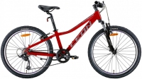 Велосипед 24" Leon JUNIOR AM Vbr (2022) красный с серым