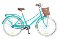 Велосипед 28" Dorozhnik Comfort Female с корзиной, бирюзовый 2018