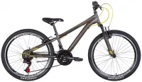 Велосипед 24" Discovery RIDER AM Vbr (2022) темно-серебристый с желтым (м)