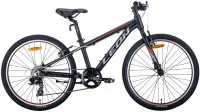 Велосипед 24" Leon JUNIOR Vbr (2020) черно-оранжевый с серым (м)