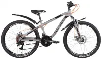 Велосипед 24" Discovery FLINT AM DD (2022) светло-серый с черным (м) с крыльями