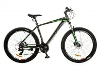 Велосипед OptimaBikes F-1 HDD 27.5" 2017 серо-зеленый