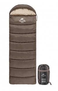 Спальный мешок Naturehike U250S NH20MSD07 (0°C) 220 см (правый), brown