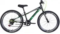 Велосипед 24" Discovery QUBE (2021) черно-зеленый