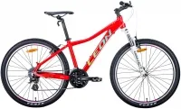 Велосипед 26" Leon HT-LADY AM Vbr (2020) червоний з салатовим і бірюзовим