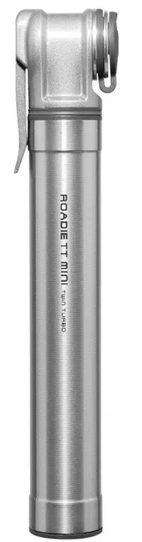 Насос Topeak Roadie TT Mini, Twin Turbo, 160psi/11bar, 16.5cm, silver