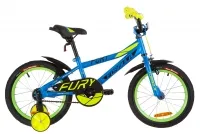 Велосипед 16" Formula FURY 2019 голубой с зеленым (м) с крылом