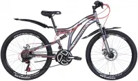 Велосипед 24" Discovery ROCKET AM2 DD (2021) графітово-білий (матовий)