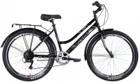 Велосипед 26" Discovery PRESTIGE WOMAN (2021) черно-белый с серым