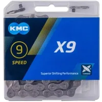 Цепь KMC X9 9-speed 114 links grey + замок