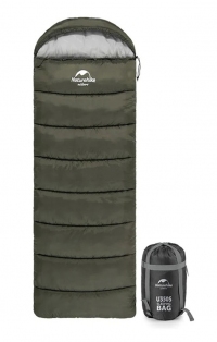 Спальный мешок Naturehike U250S NH20MSD07 (0°C) 220 см (правый), green