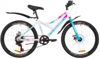 Велосипед 24" Discovery FLINT DD 2019 бело-голубой с розовым