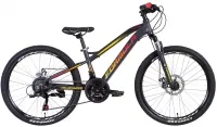 Велосипед 24" Formula BLACKWOOD 1.0 AM DD (2021) антрацитово-оранжевый с желтым (м)