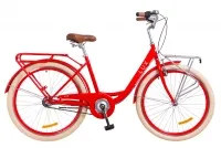 Велосипед 26" Dorozhnik Lux PH с передним багажником, красный 2018