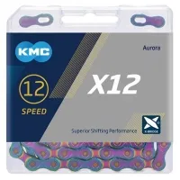 Цепь KMC X12 Aurora Blue 12-speed 126 links + замок