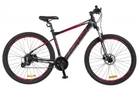 Велосипед 27,5" Leon XC 80 HDD черно-красный матовый 2018