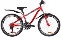 Велосипед 24" Discovery FLINT AM Vbr 2019 красно-бирюзовый с черным