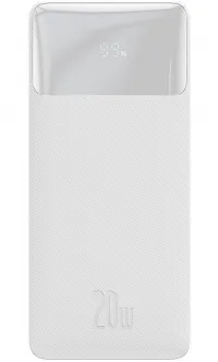 Універсальна мобільна батарея Baseus Bipow 30000mAh, PD 20W, USB-C, 2xUSB QC 3.0 white