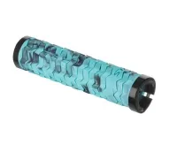 Грипсы KLS Poison Double LockOn бирюзовый/черный